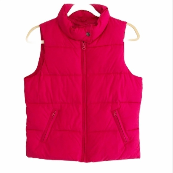 Gap Girls Winter Vest Pink Puffer XXL Size 14/16 - Picture 1 of 6